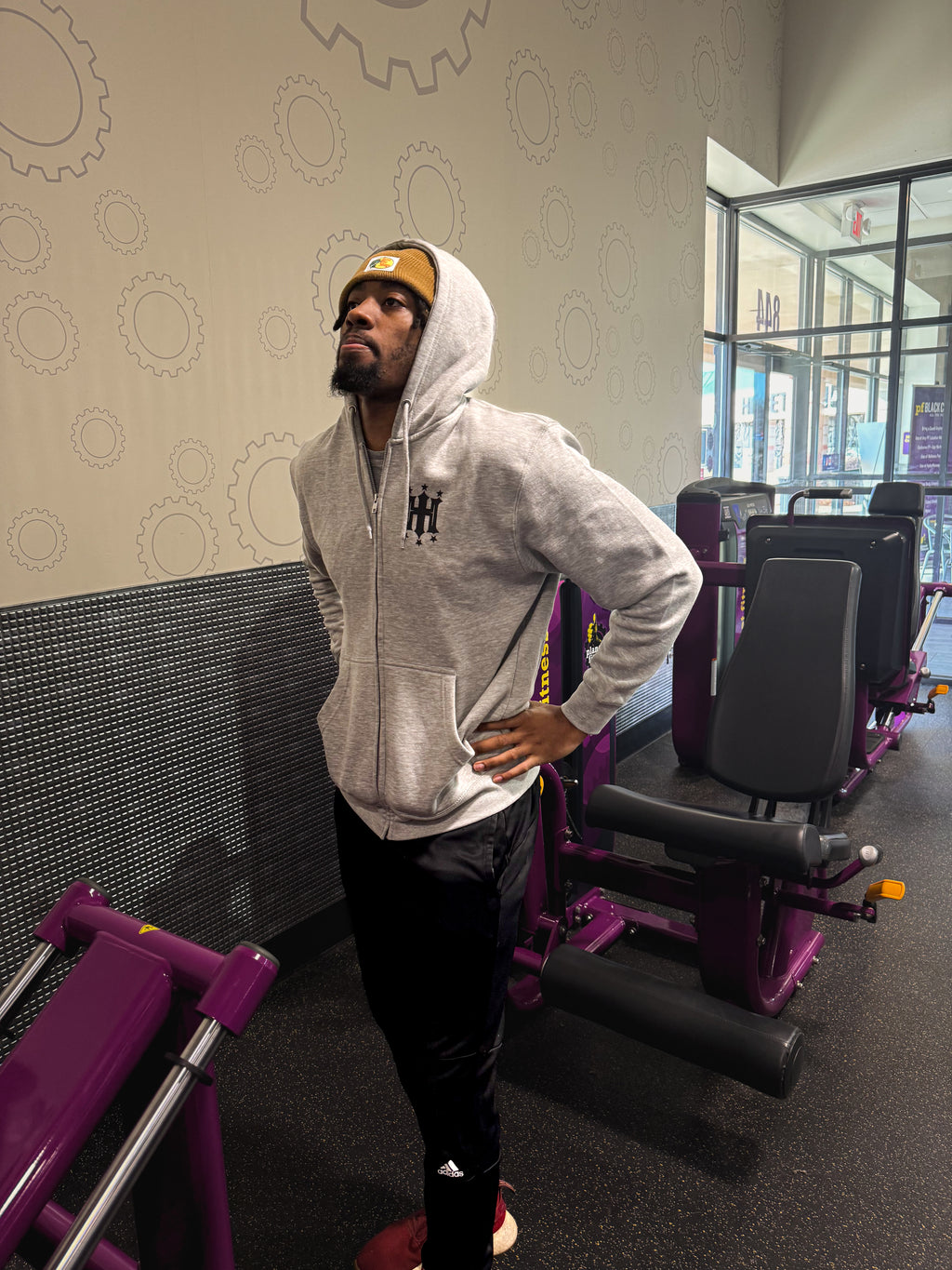 Huslte Harder Zip Up "Light Grey"