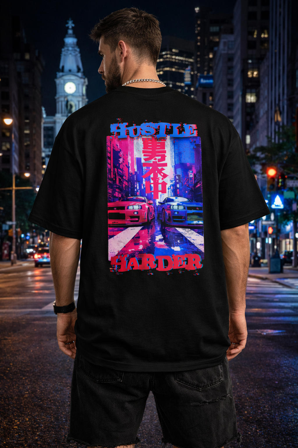 Hustle Harder Philly Edition Oversized Tee