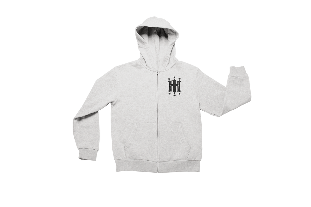 Huslte Harder Zip Up "Light Grey"