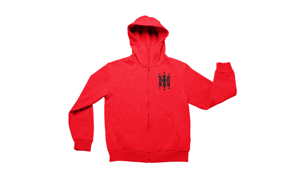 Huslte Harder Zip Up "Red"