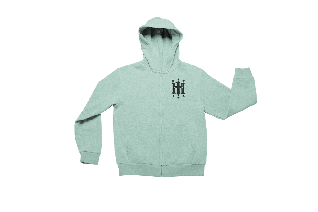 Hustle Harder Zip Up "Seafoam"
