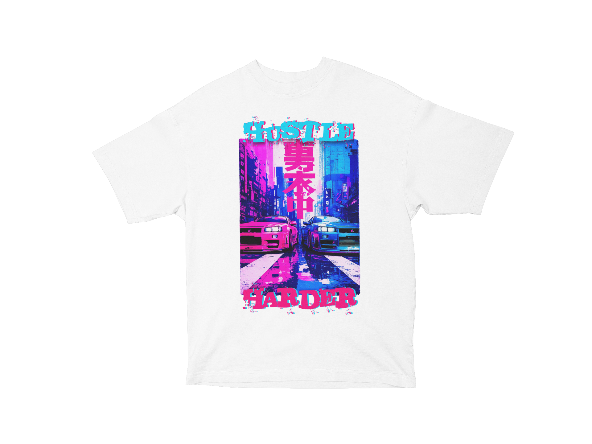 Huslte Harder Miami Edition Oversized Tee