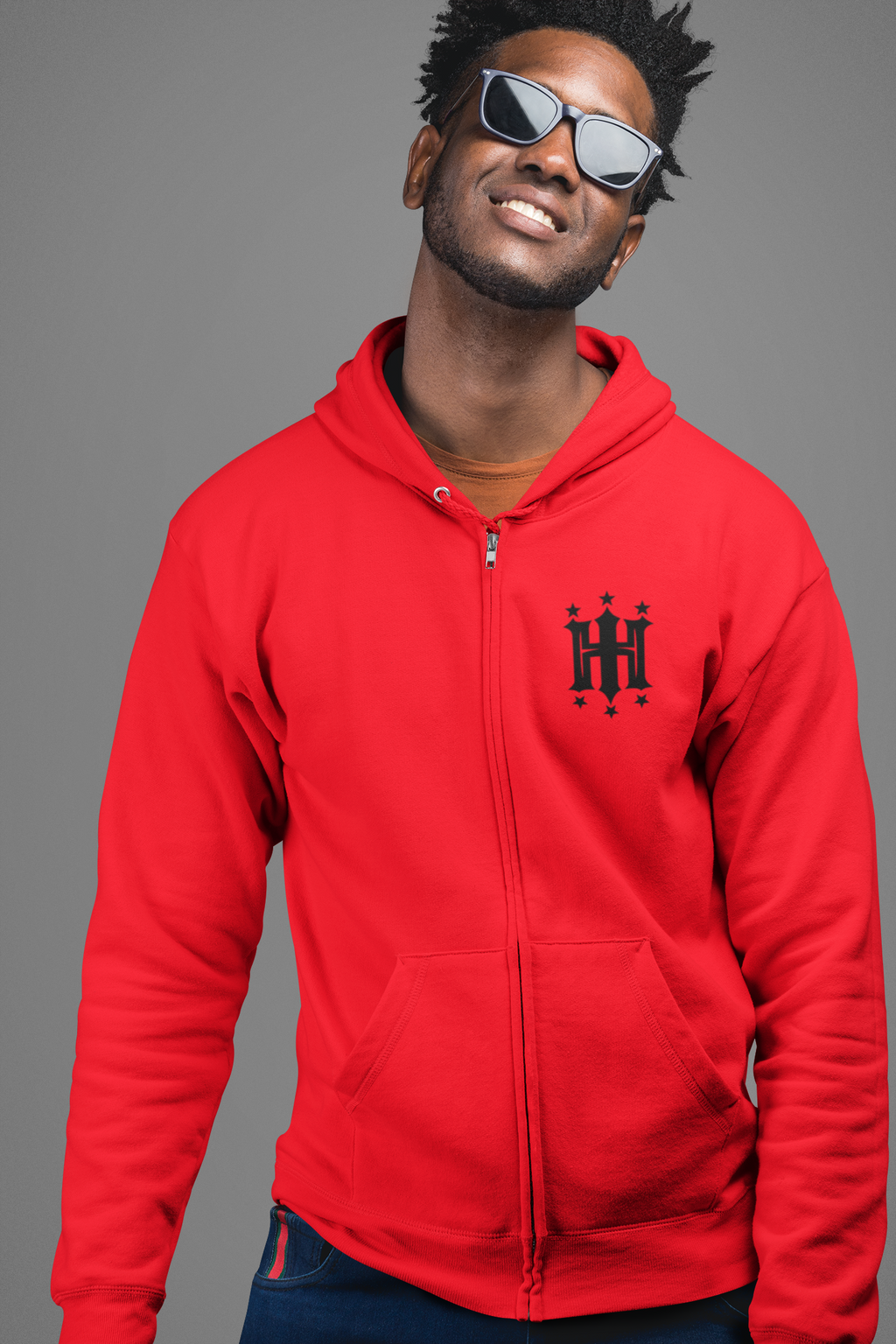 Huslte Harder Zip Up "Red"